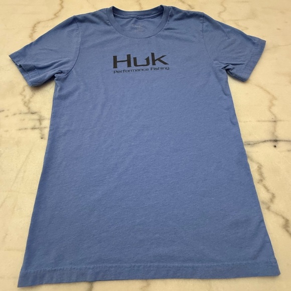 Huk Men's Short Sleeve Blue Tee - Picture 1 of 3